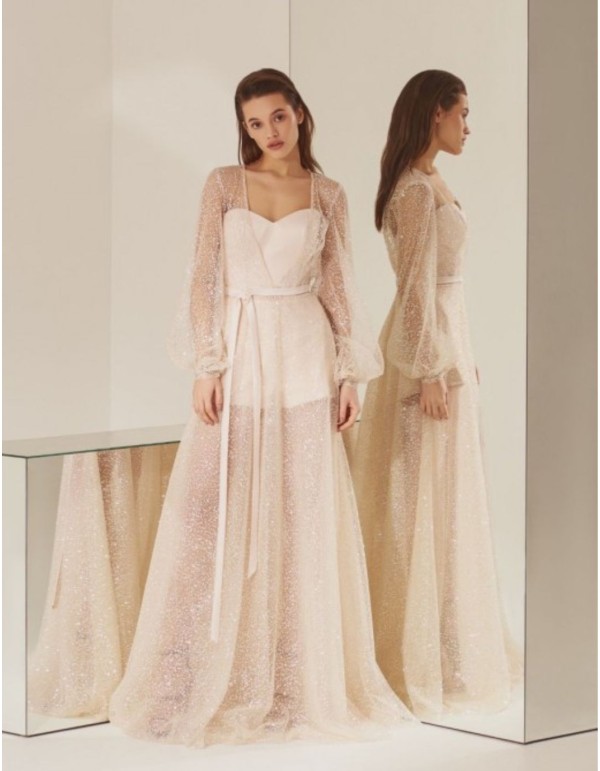 Combinaison courte et Veste longue à paillettes