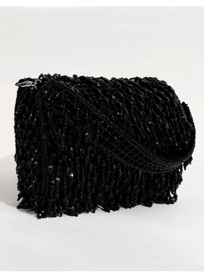 Sac de fête en strass avec cristaux et perles