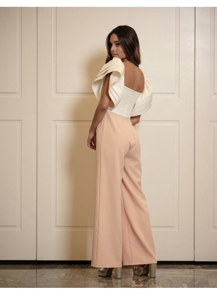 Long party jumpsuit combined with layered short...