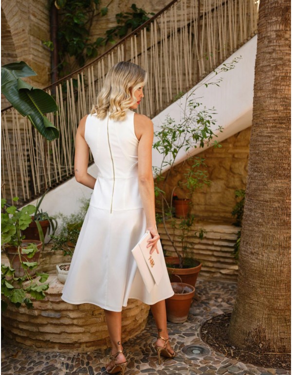 Midi party dress with armhole straps 2