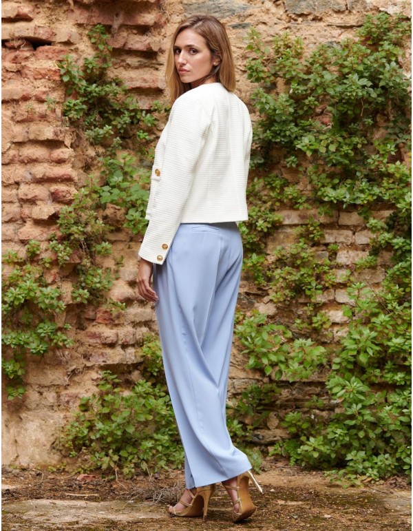 Chaqueta corta de tweed con botones. 2