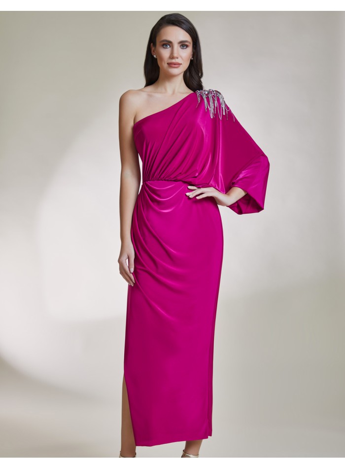 Robe asymétrique midi de soirée avec...