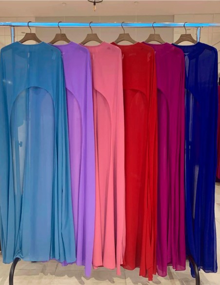 Capa de invitada de gasa multiposición asimétrica Maxi