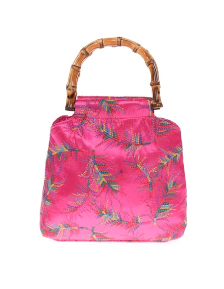 Sac brodé en satin