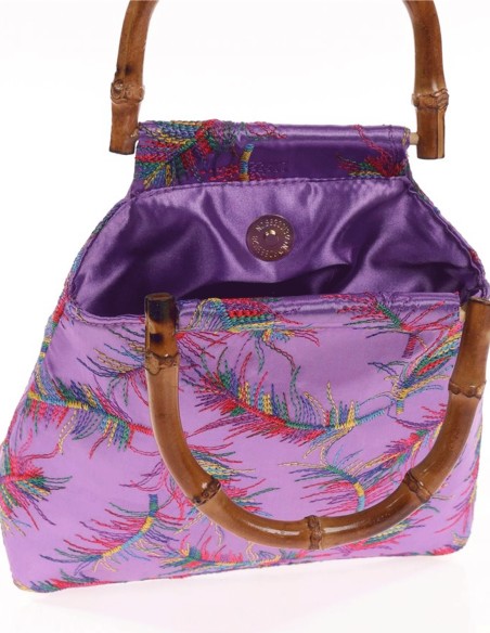 Sac brodé en satin