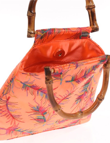 Sac brodé en satin