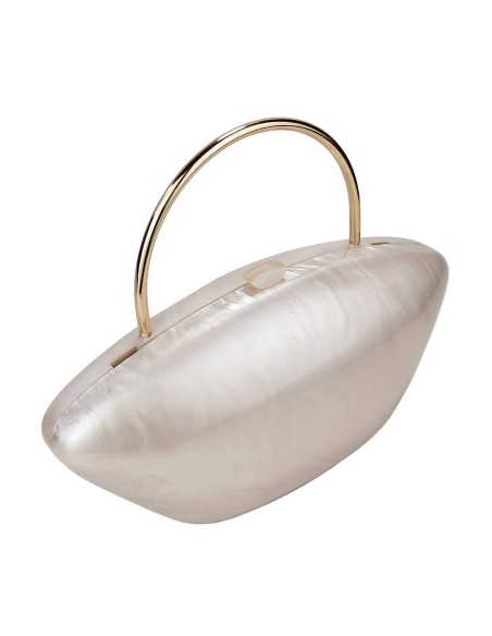 Bolso de fiesta nacarado perlado para novia e invitada