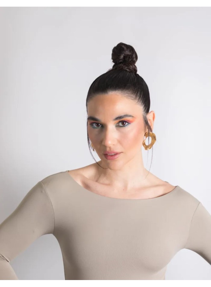 Boucles d'oreilles circulaires ondulées en...