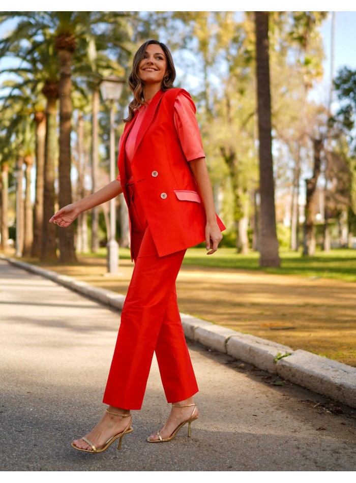 Blusa de fiesta satinada con manga francesa...