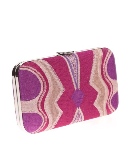 Tricolour embroidered handbag for guests