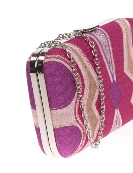 Tricolour embroidered handbag for guests