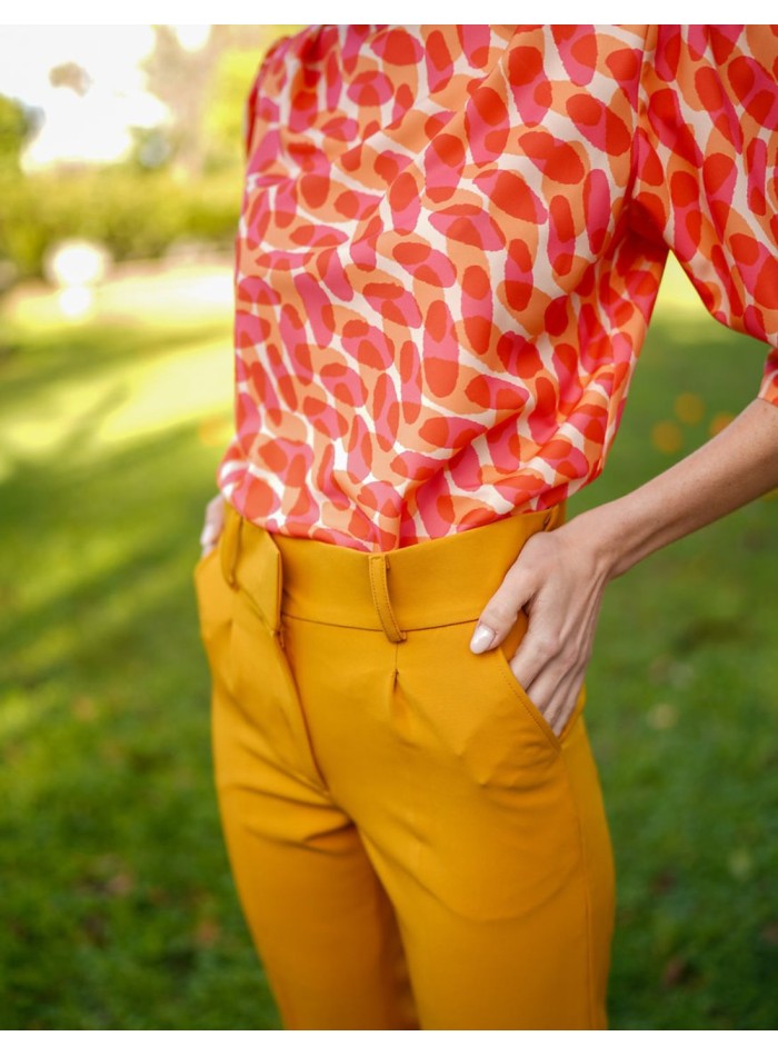 Pantalon long à pinces, coupe droite, pour la fête