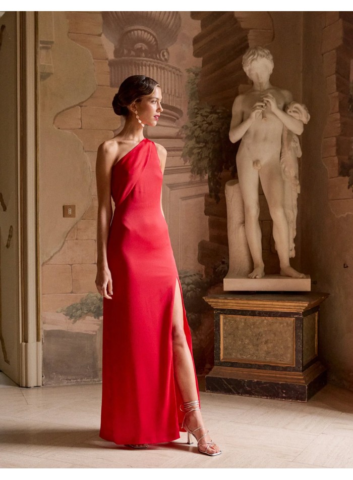 Robe longue de soirée avec cape et bretelles...