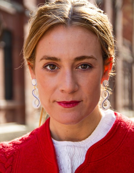 Pendientes largos infinito de cerámica esmaltada azul