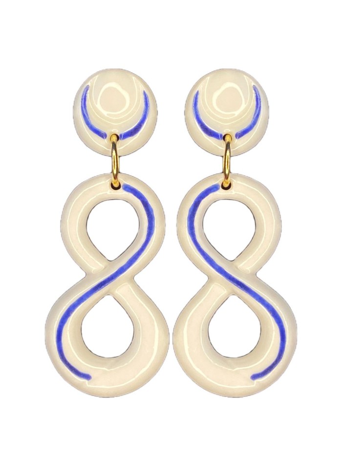 Pendientes largos infinito de cerámica...