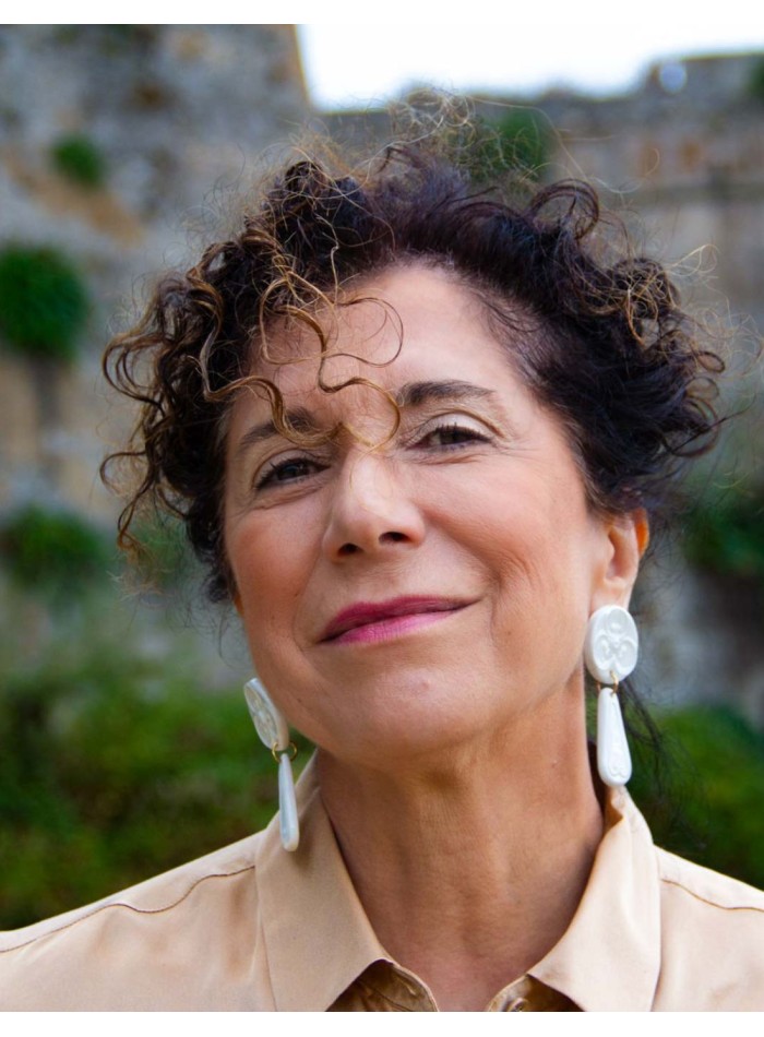 Pendientes de fiesta porcelana cerámica blanca