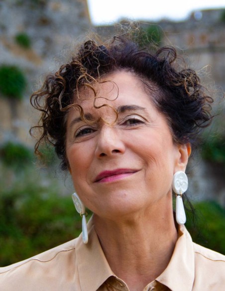 Boucle d'oreilles de fête en céramique blanche et porcelaine