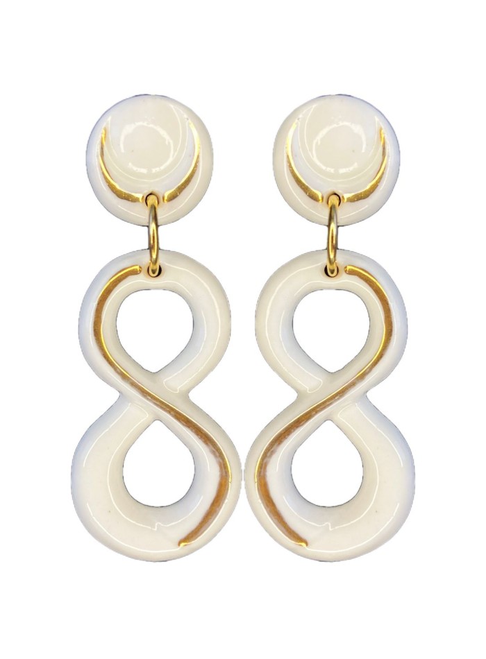 Pendientes largos de fiesta porcelana cerámica...
