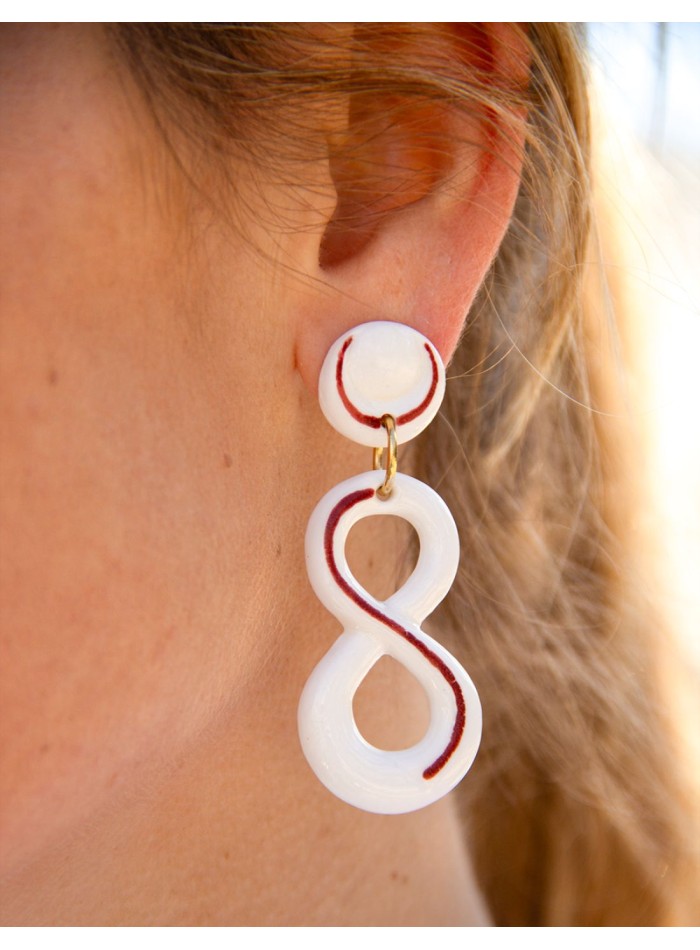 Boucle d'oreilles infini en porcelaine...