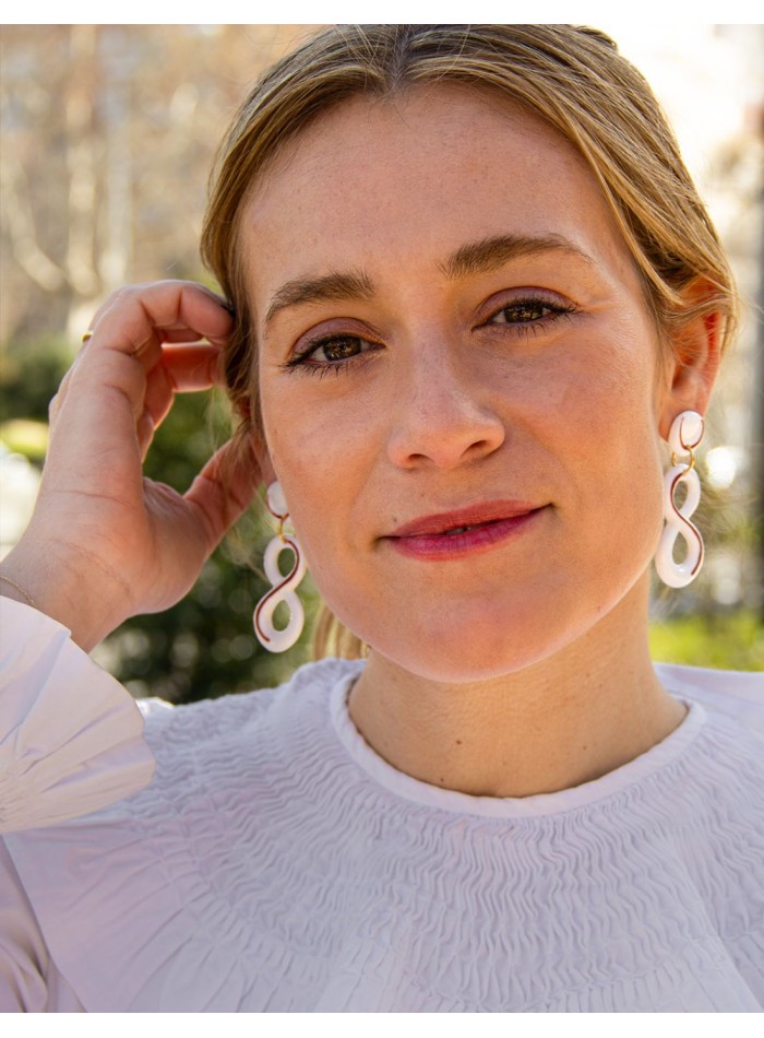 Boucle d'oreilles infini en porcelaine...