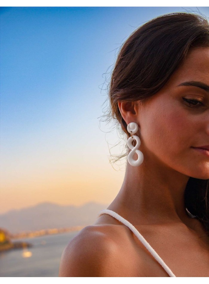 Porcelain white ceramic glazed ceramic infinity...