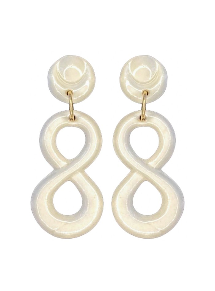 Boucle d'oreilles infinity party en porcelaine...