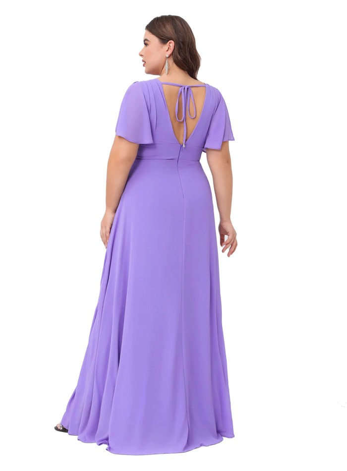 Long gown with rhinestone detail and sleeveless...