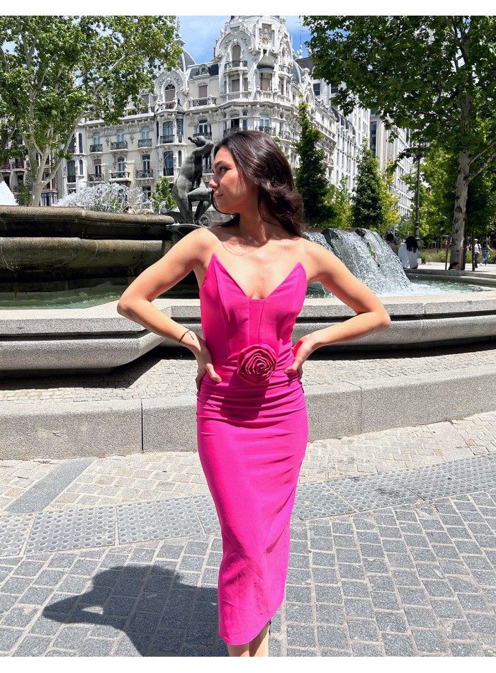 Vestido de cóctel palabra de honor con maxi...