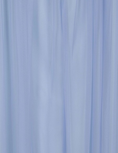 Vestido largo de fiesta con manga larga bordada de lentejuelas azul