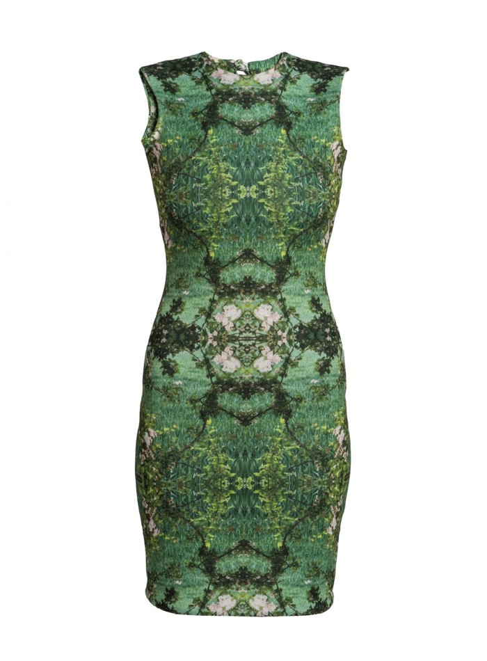 vestido de fiesta con estampado naturaleza de Coco Veve