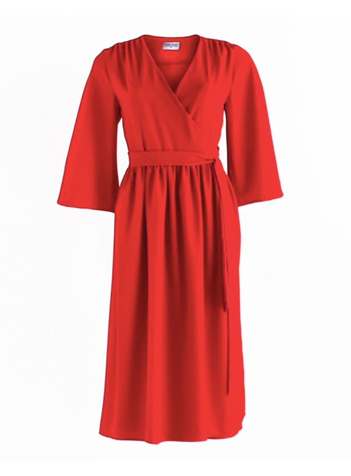 Vestido rojo de fiesta para invitadas