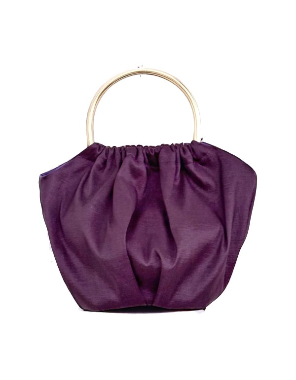 Bolso de mano en tejido tafetán