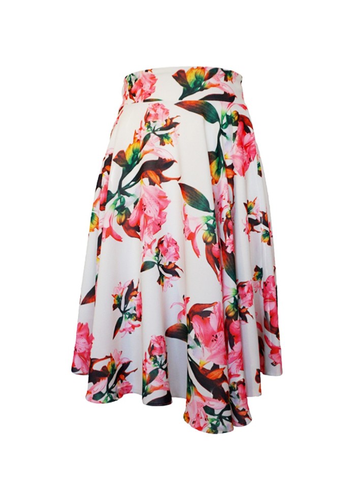 Kate floral print flatered skirt
