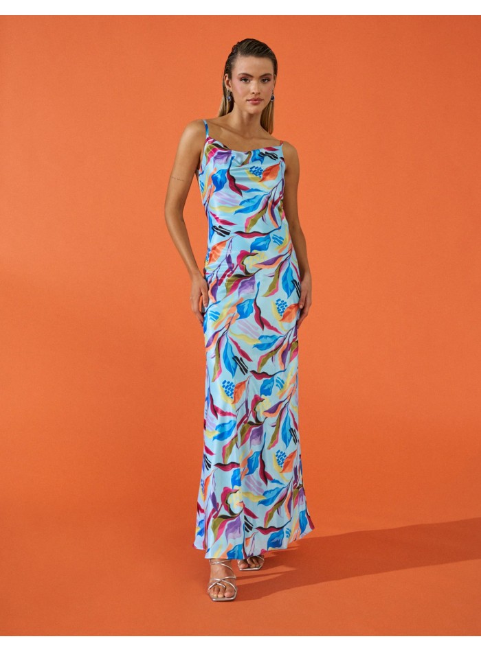 Robe longue de soirée style lingerie avec...