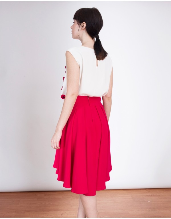 Asymmetric Skirt Kate Fuchsia 2
