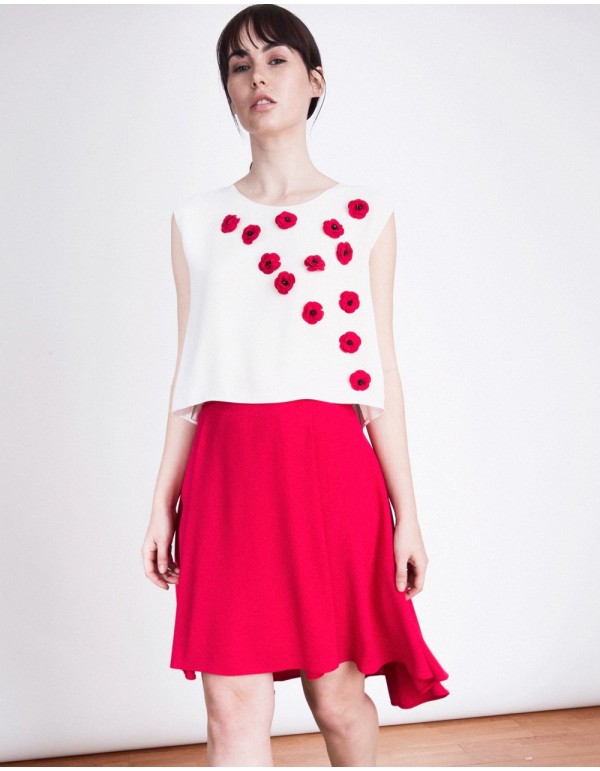 Falda para invitadas - invitada perfecta - falda fucsia