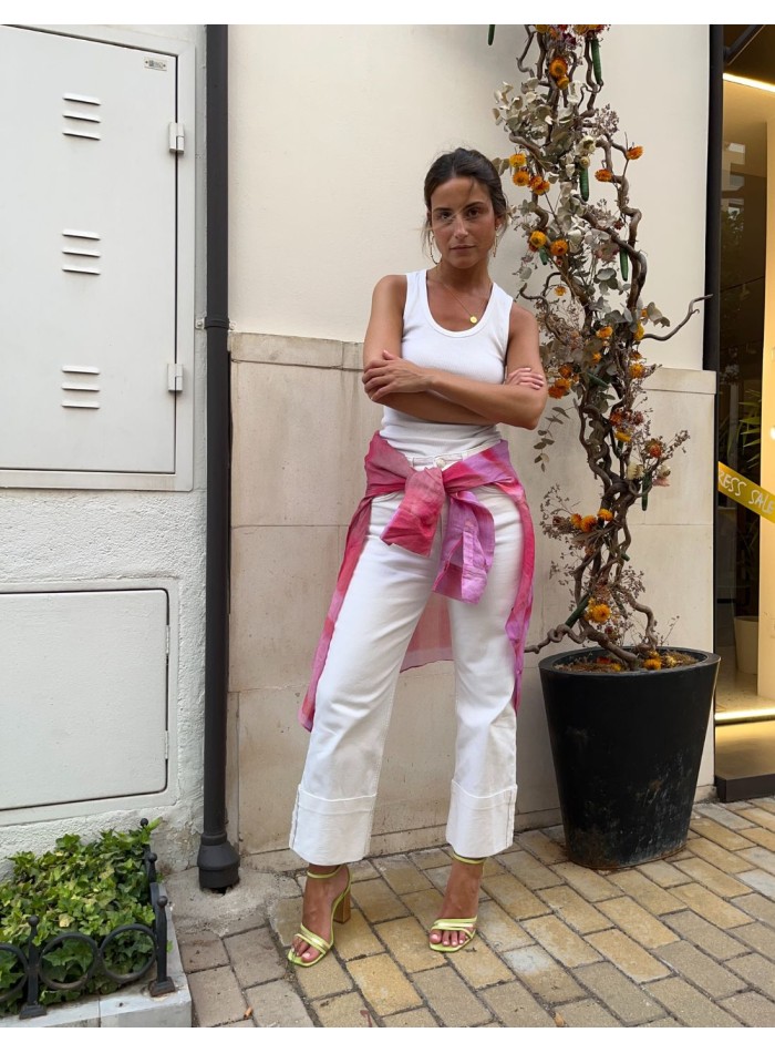 Lime and gold party sandal with straps