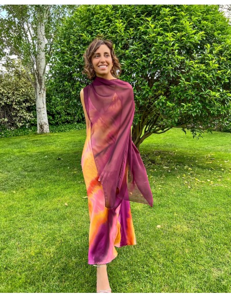 Capa larga en gasa catiónica vino de doble hilo