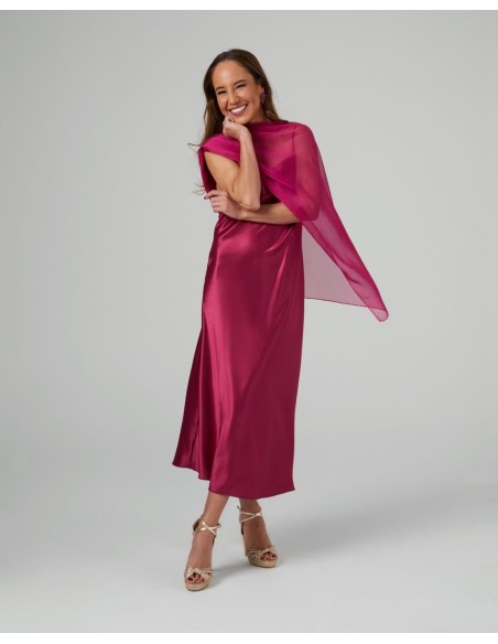 Bougainvillea double thread cationic chiffon cape
