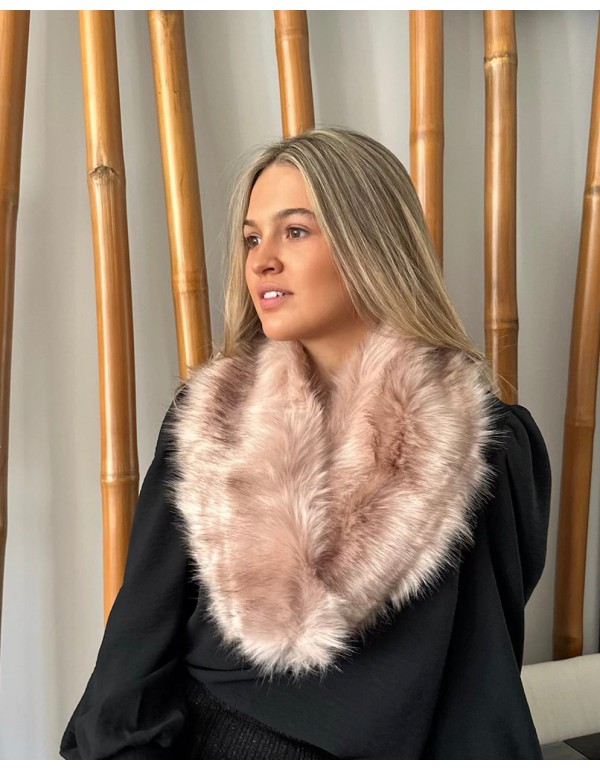 Estola-cuello de fiesta en pelo nude