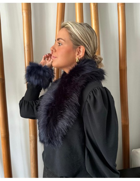 Evening blue short hair warp