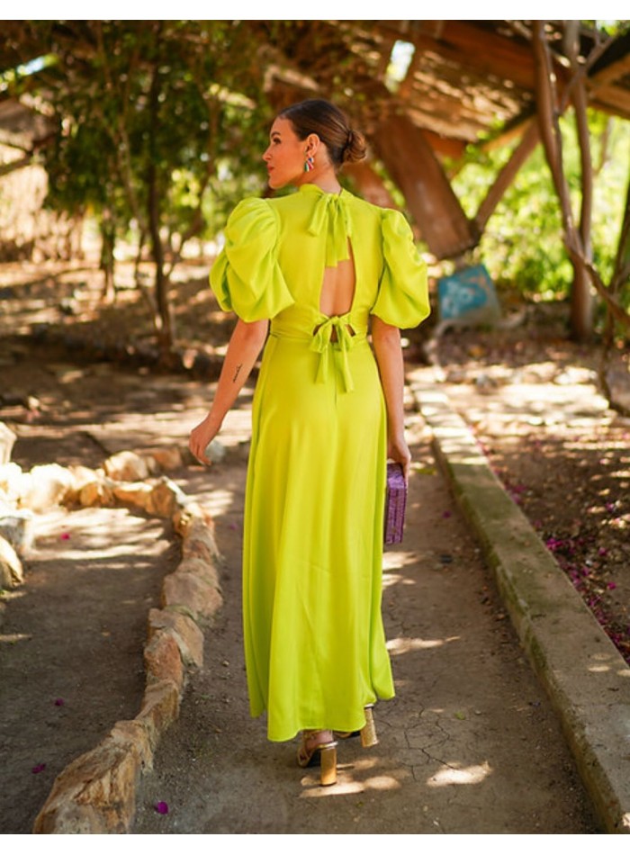 Robe courte avec manches courtes et liens dans...