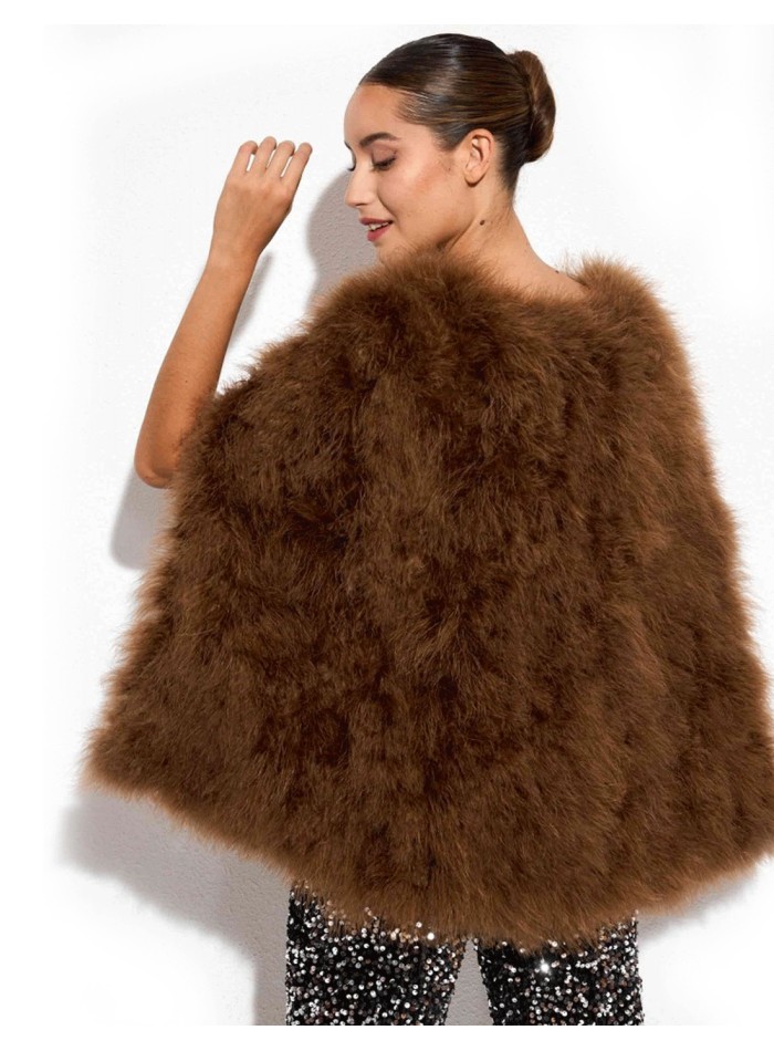 Ostrich feather cape