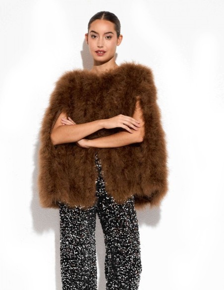 Ostrich feather cape