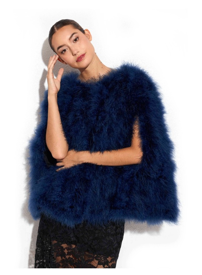 Ostrich feather cape