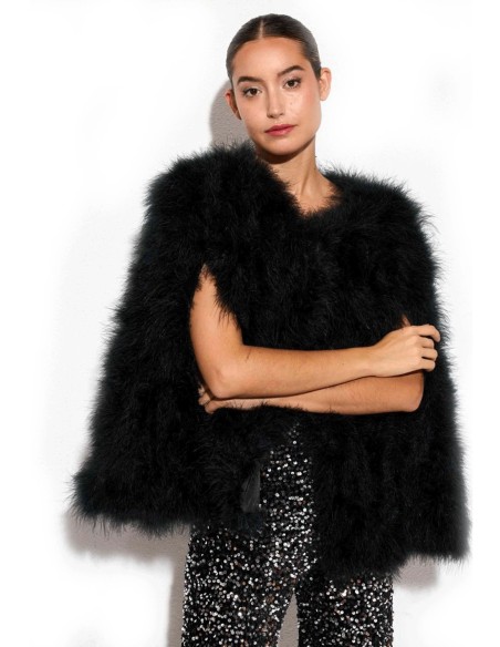 Ostrich feather cape