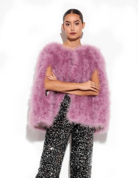 Ostrich feather cape