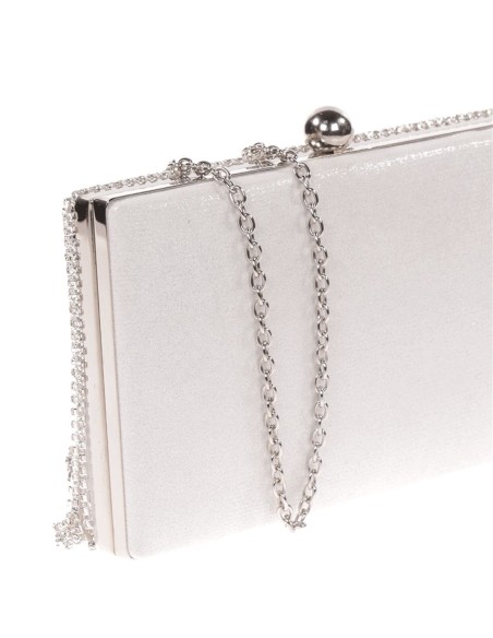 Fringed rhinestone clutch bag